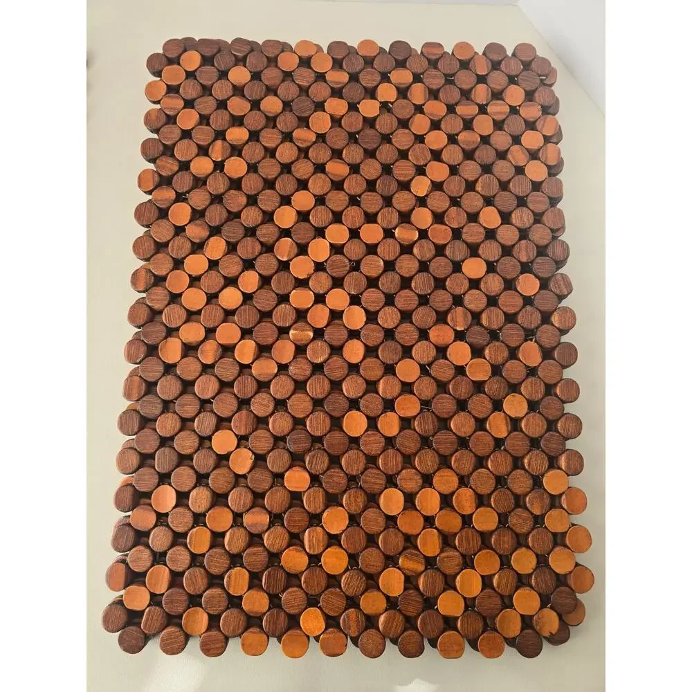 5 Pc Boho Wood Circle Placemats 13